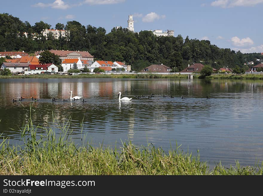 Romantic view of Hluboka nad Vltavou