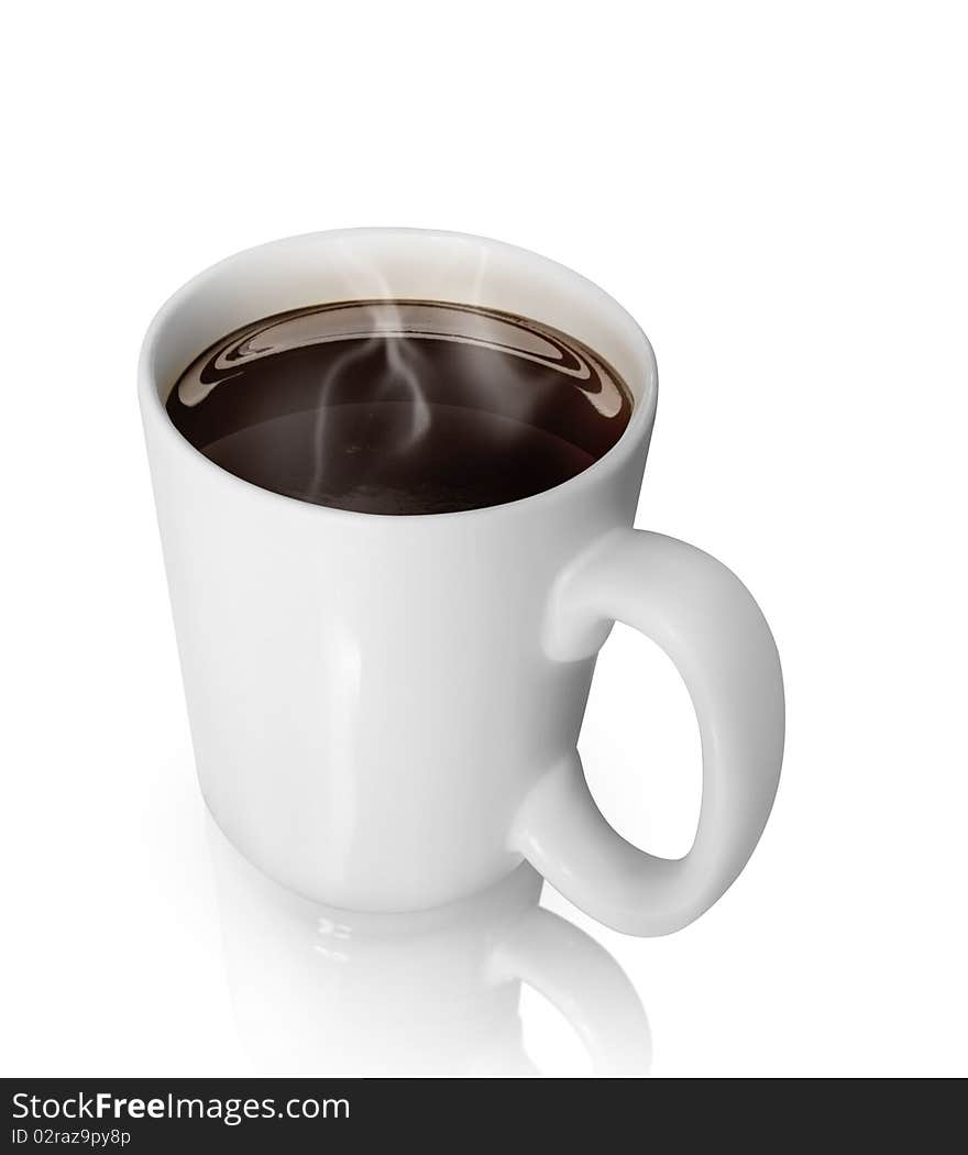 Coffee on a white background