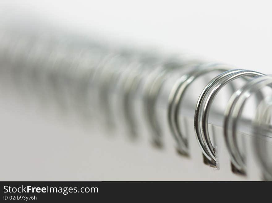 Spiral Notebook close up macro. Spiral Notebook close up macro