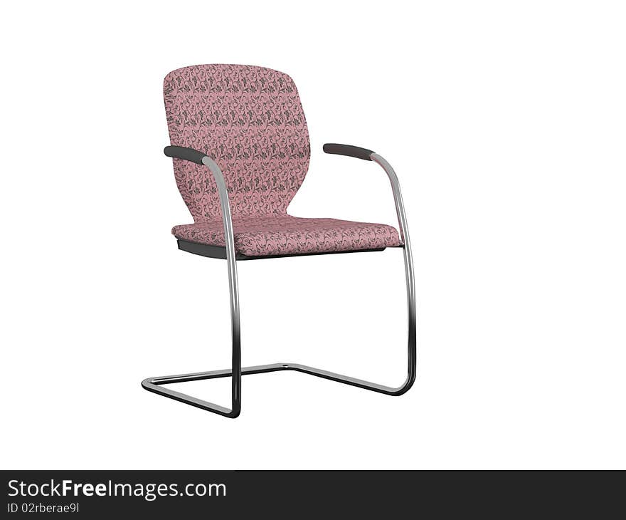 Office floral armchair isolated