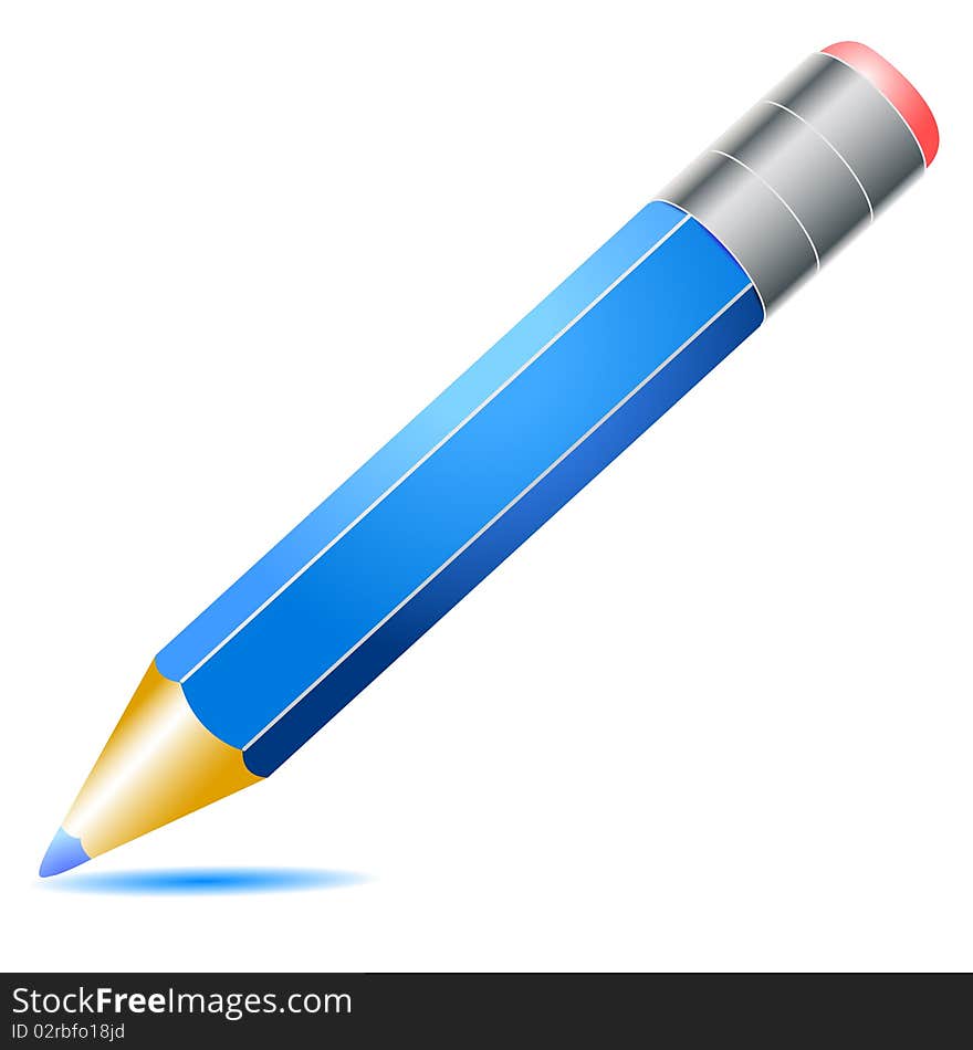 Color pencil isolated on white. Vector. Color pencil isolated on white. Vector.