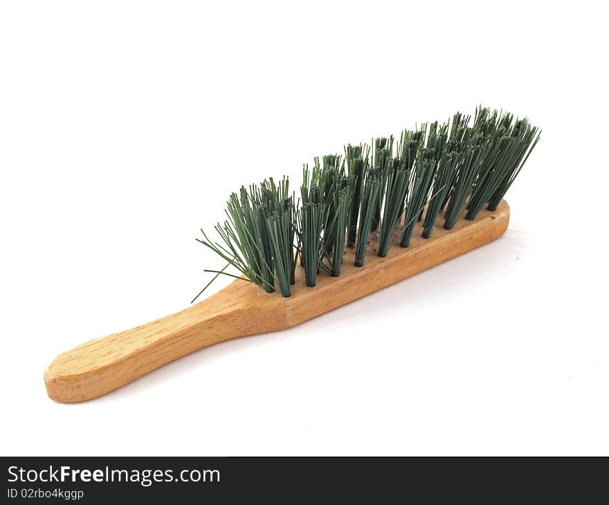 Sweeping brush on a white background.