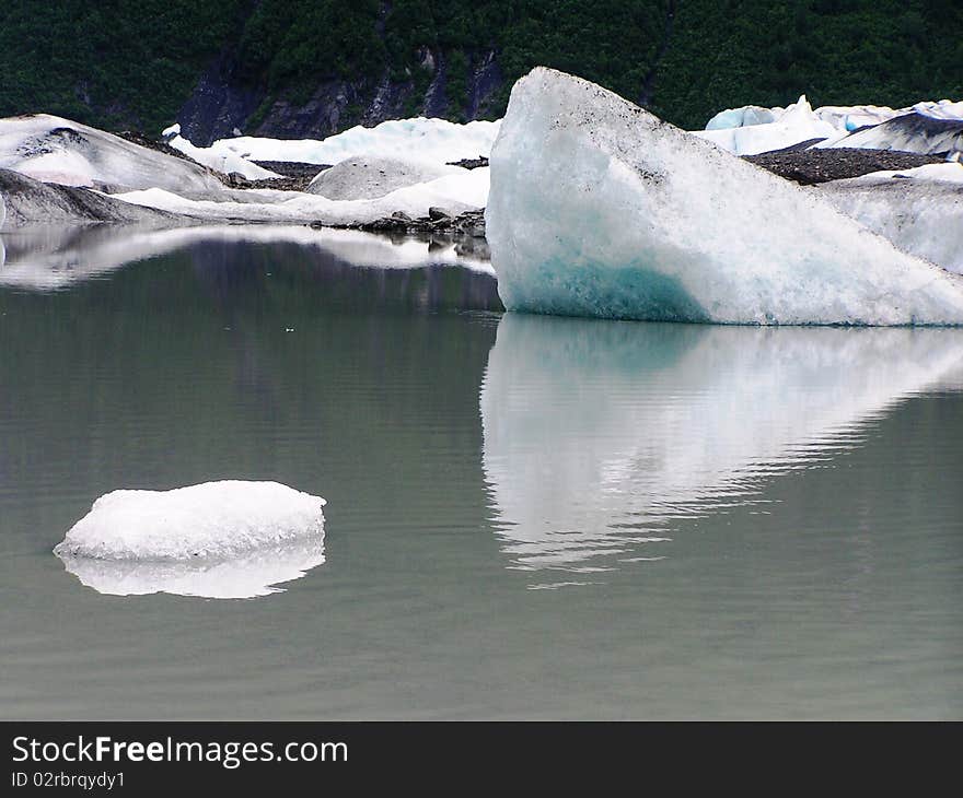 View of Alaska ice sheets and Glaciers