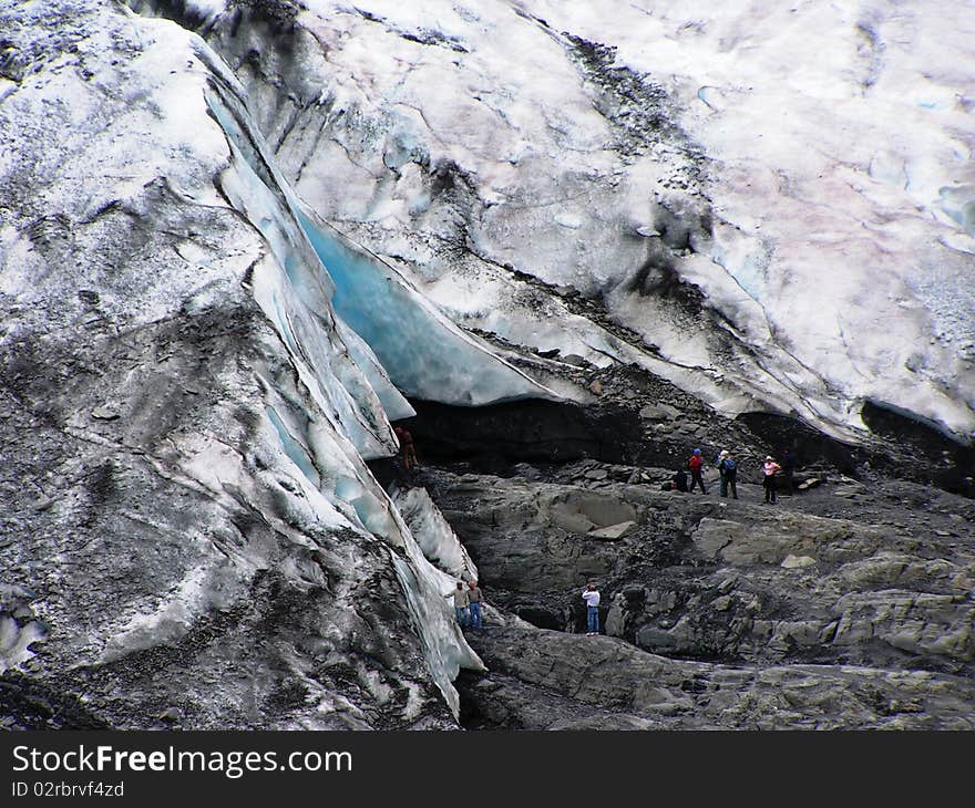 View of Alaska ice sheets and Glaciers