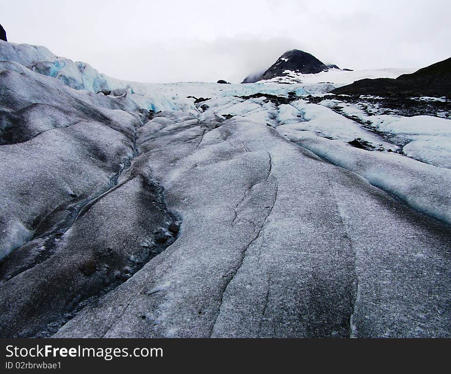 View of Alaska ice sheets and Glaciers