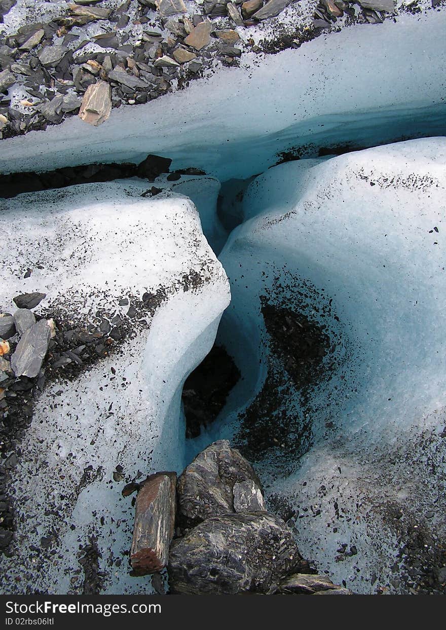 View of Alaska ice sheets and Glaciers