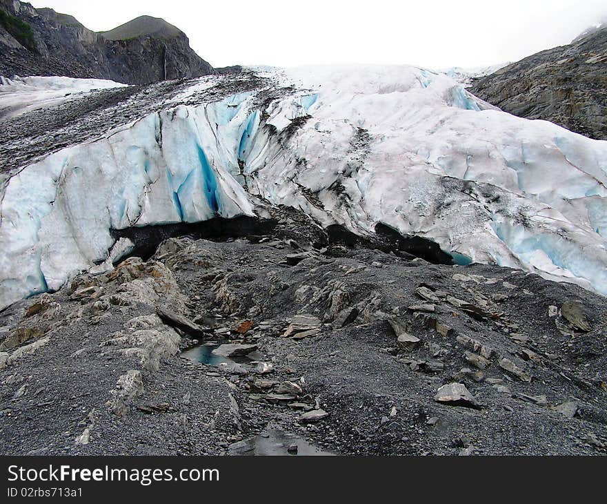 View of Alaska ice sheets and Glaciers