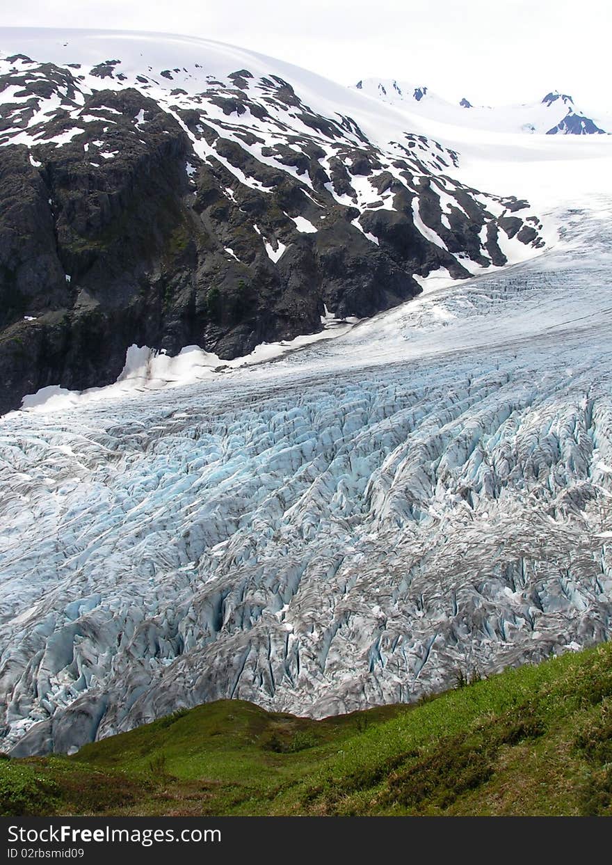 View of Alaska ice sheets and Glaciers