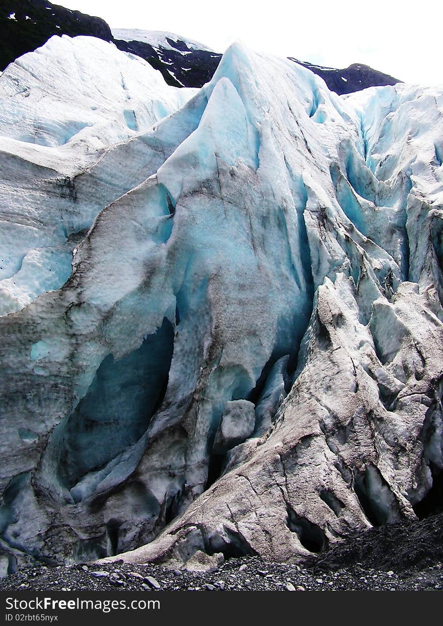 View of Alaska ice sheets and Glaciers