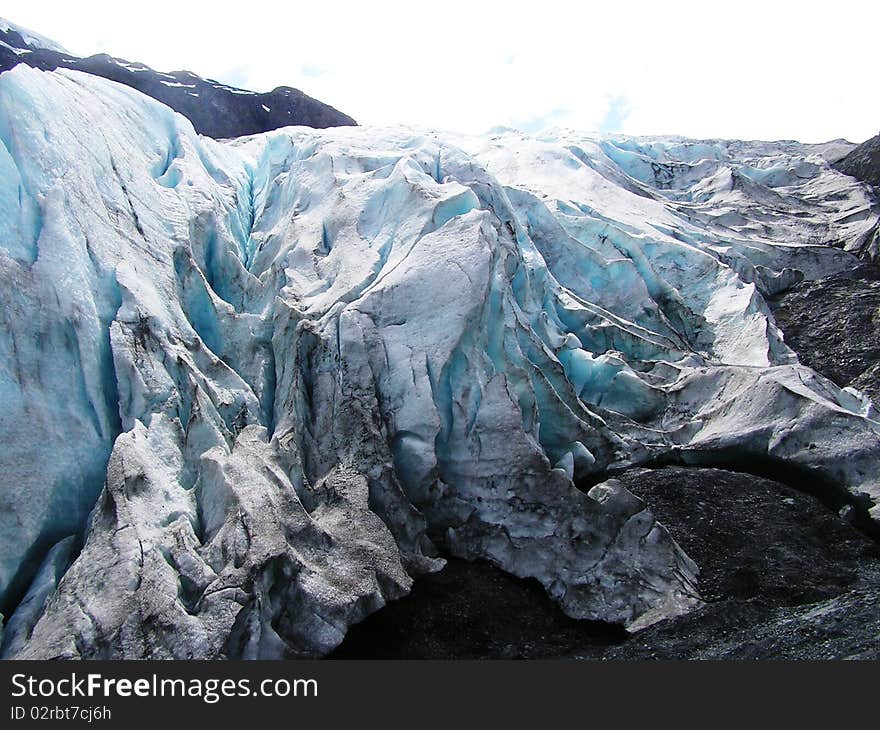 View of Alaska ice sheets and Glaciers