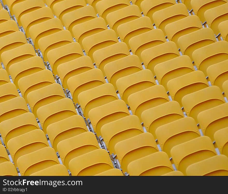 Empty Folded Spectator Seats