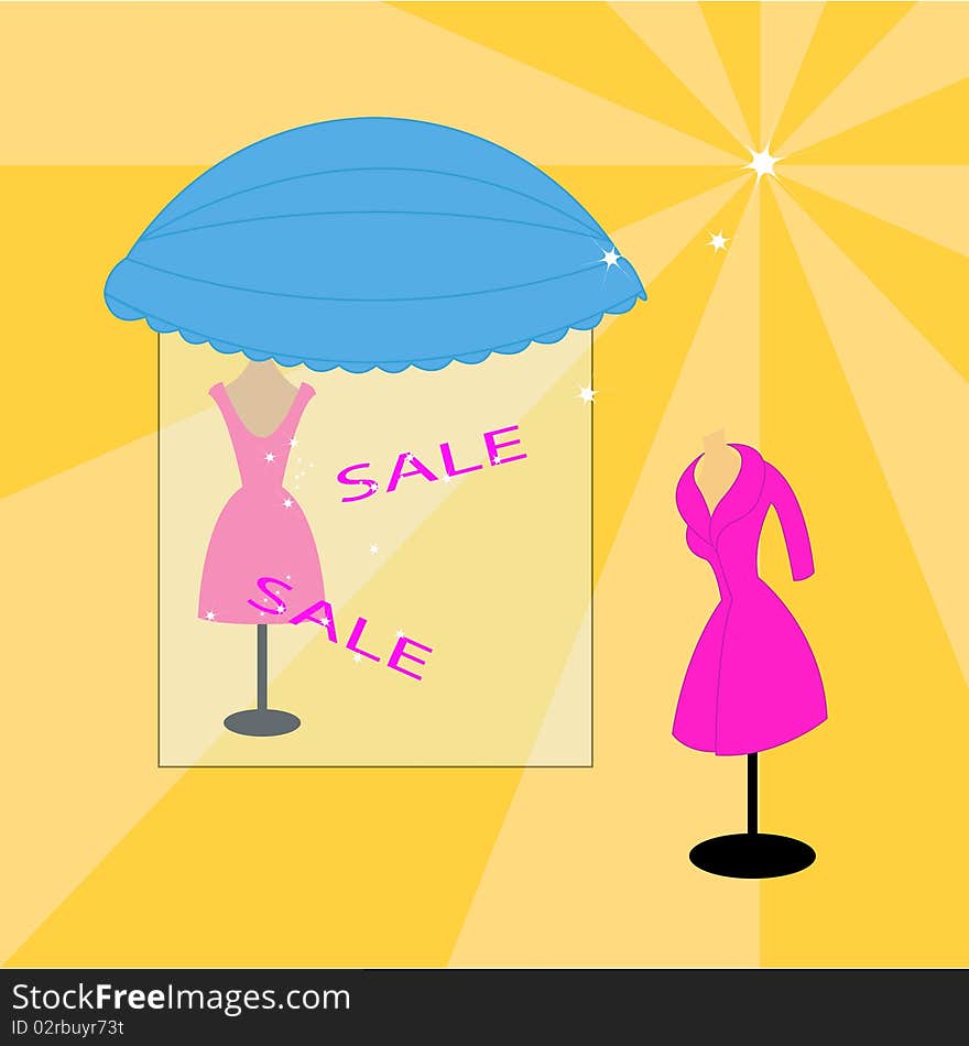 Background with a sale in a shop. Background with a sale in a shop