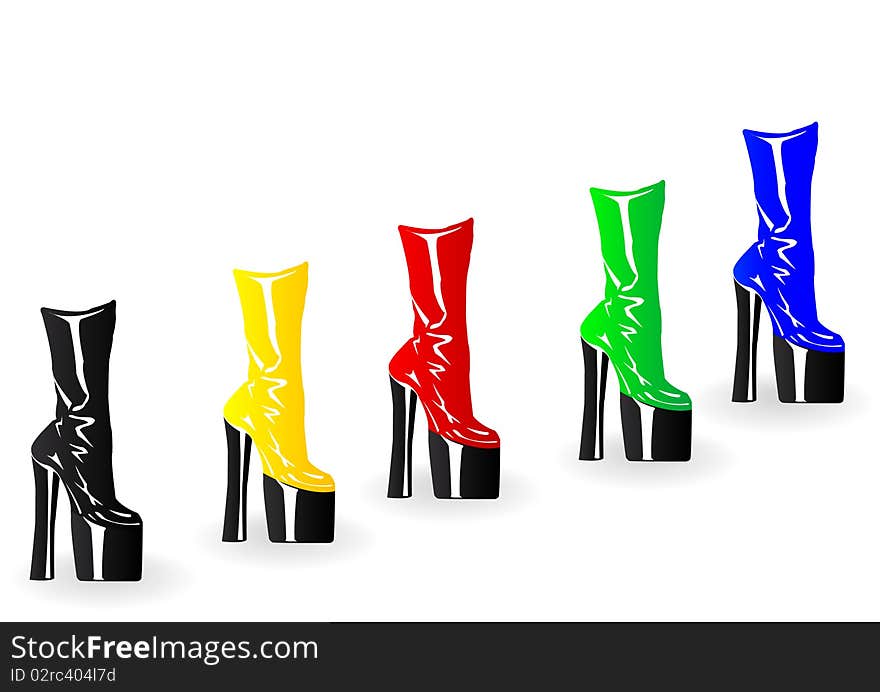 Vector Illustration A Shoe On A White Background