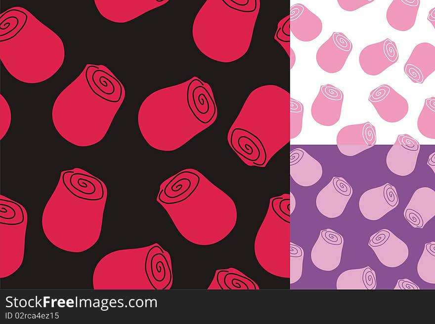 The pattern of red roses for the background. The pattern of red roses for the background