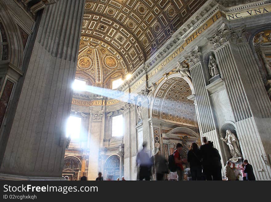 Indoor St. Peter's Basilica at Vatican