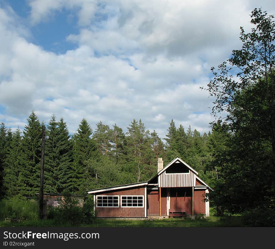 Secluded cottage in a forest