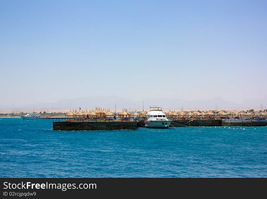 The walking yacht in the sea