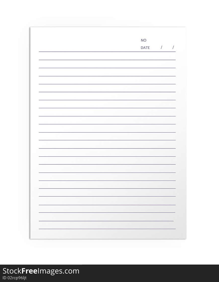 Paper Book on white  background