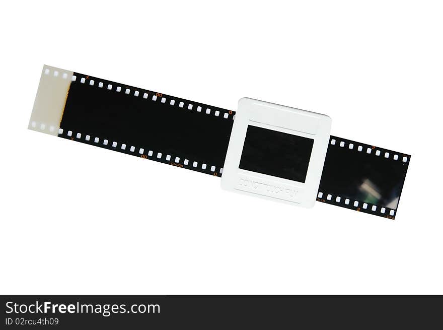 Slide frame on white background