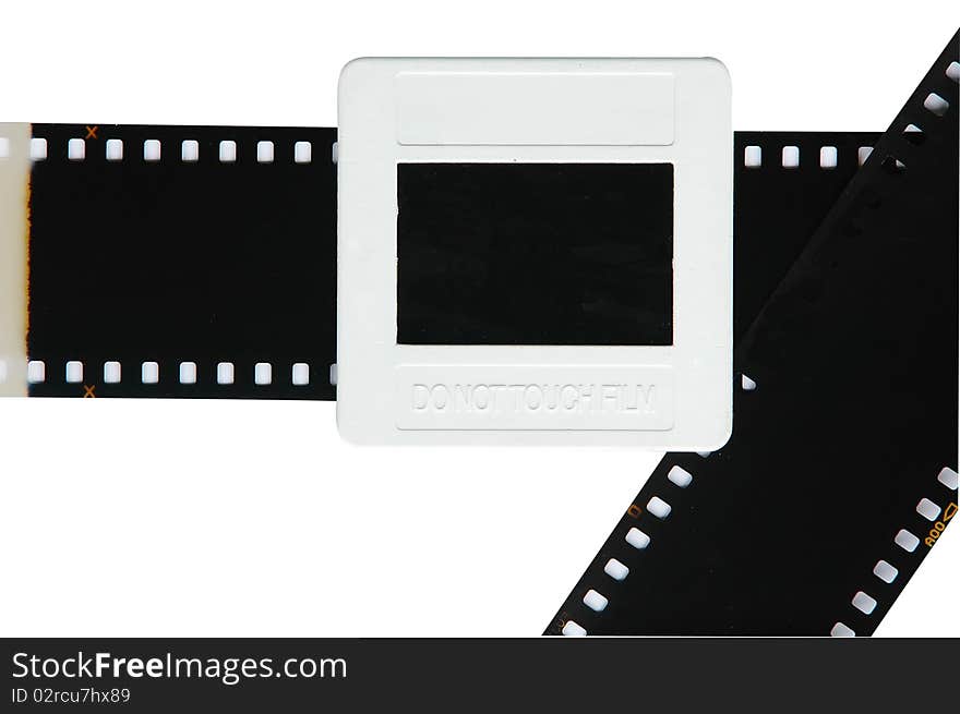 Slide frame on white background