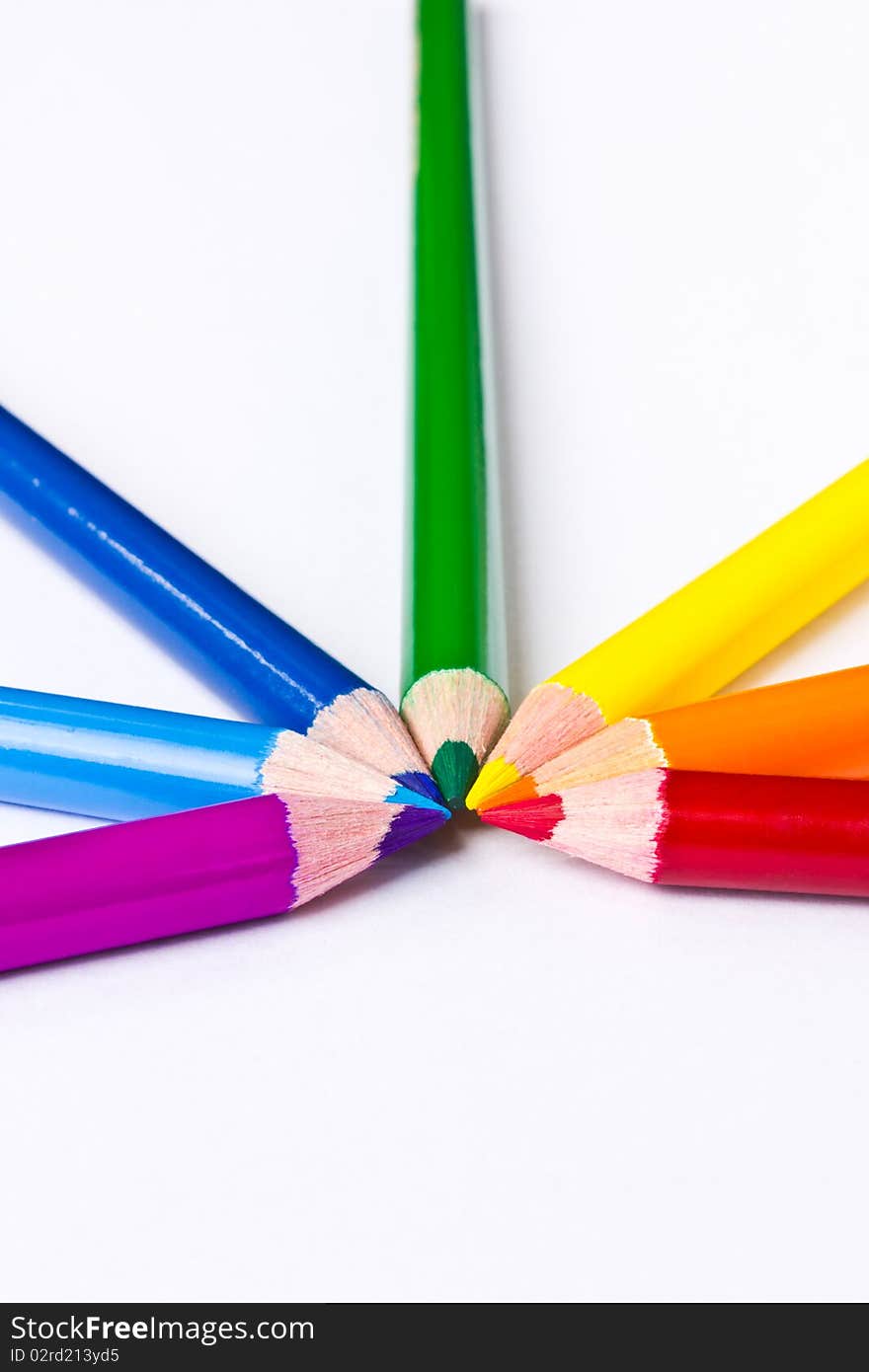 Rainbow of the color Pencil. Rainbow of the color Pencil