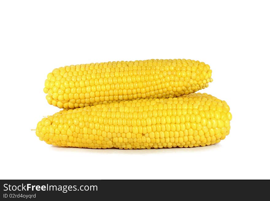 Cooked corn cob sweetcorn