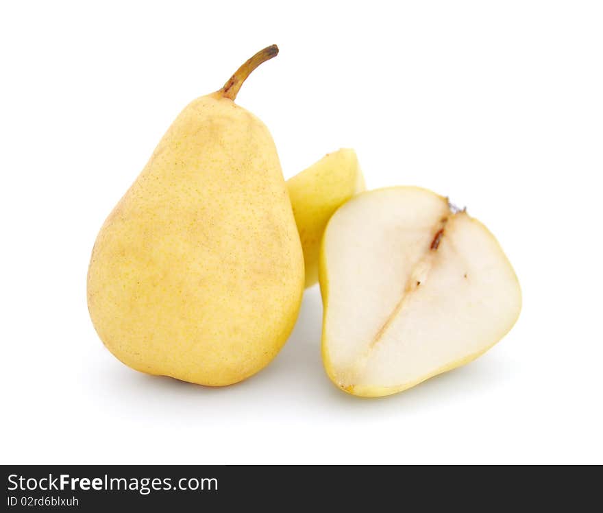 Pears isolated on white background.