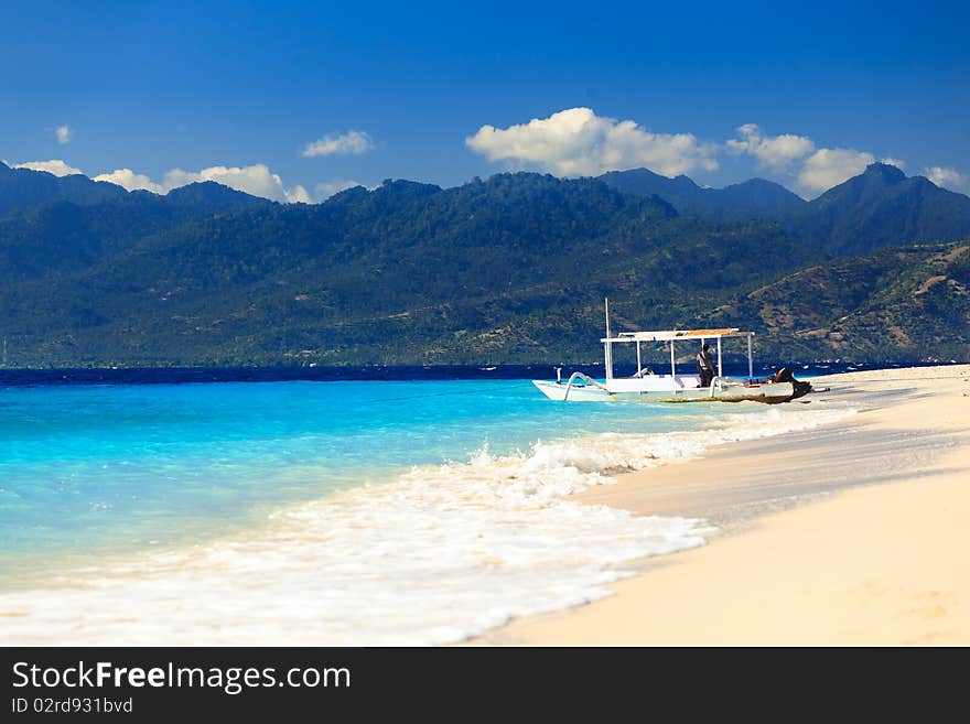 Summertime at the beach. Travangan gili.