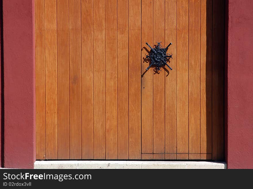 Door on typical Mexican house in Oaxaca. Door on typical Mexican house in Oaxaca