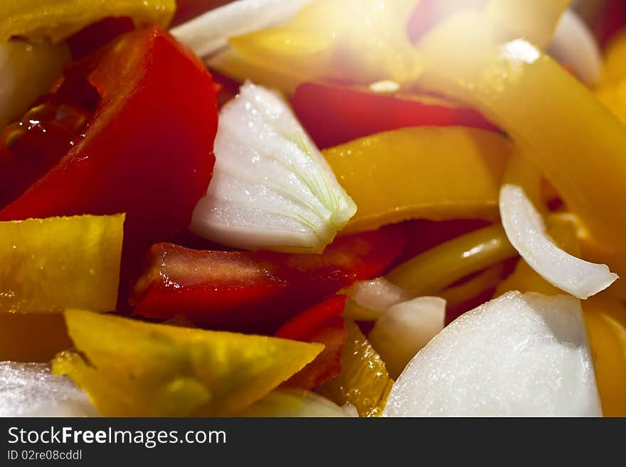 Close-up of a fresh salad