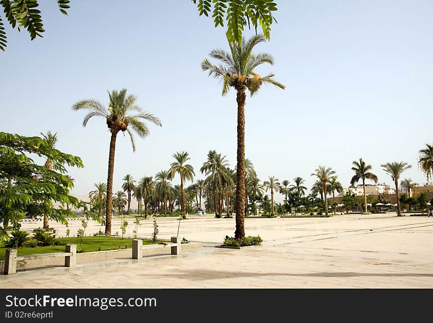 Egyptian temple of karnak in the city of luxor