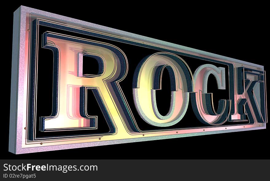 Abstract rock background isolated on a black