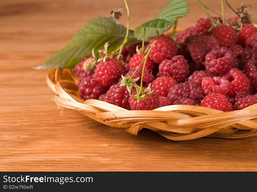 Strawberry isolated on brown background