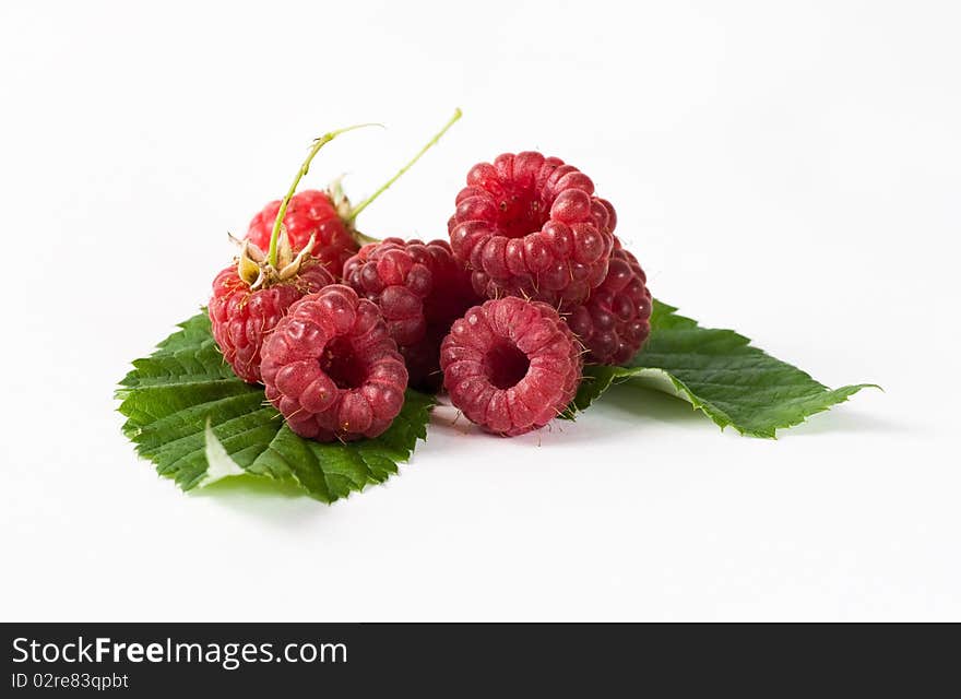 Red strawberry isolated on white