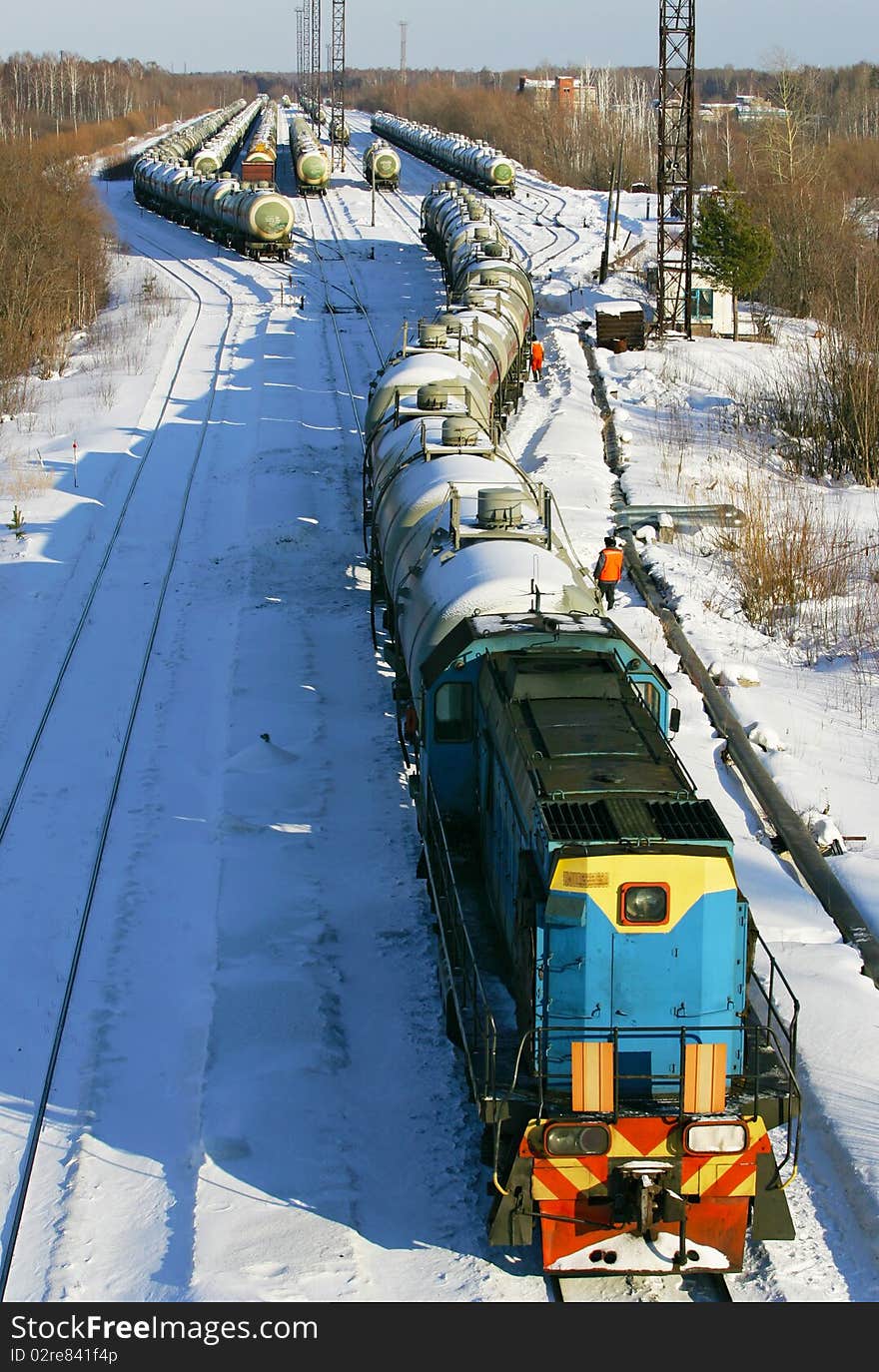 Locomotive with cistern