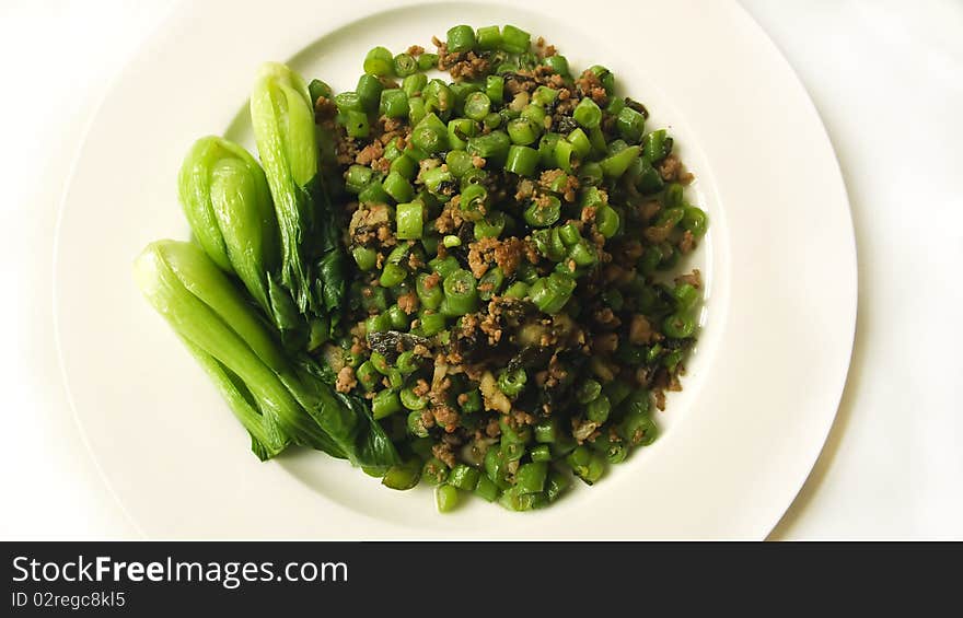 Stir-fried vegetables, the popular chinese home cooking. Stir-fried vegetables, the popular chinese home cooking