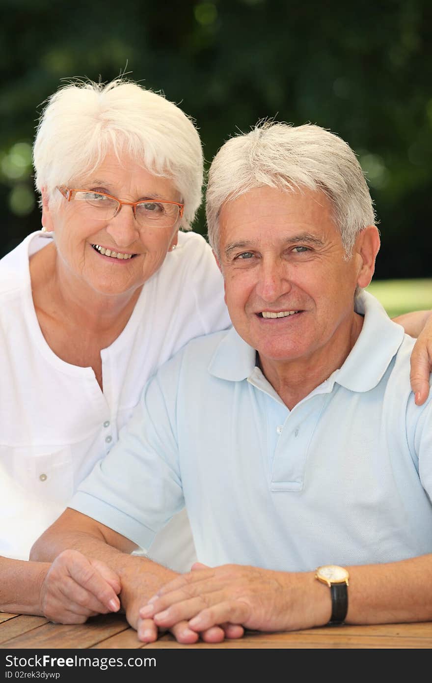 Happy retired couple