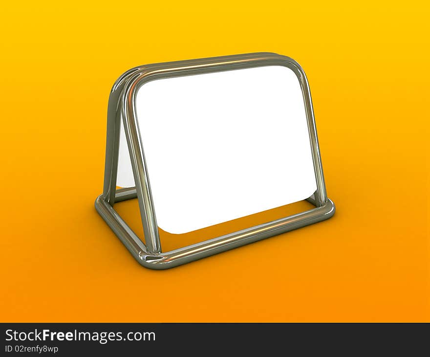 High res. 3d blank information board isolated