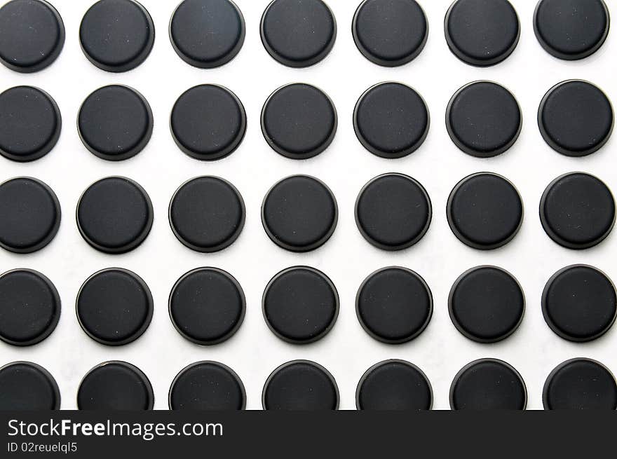 Black circle ruber pad in white background. Black circle ruber pad in white background