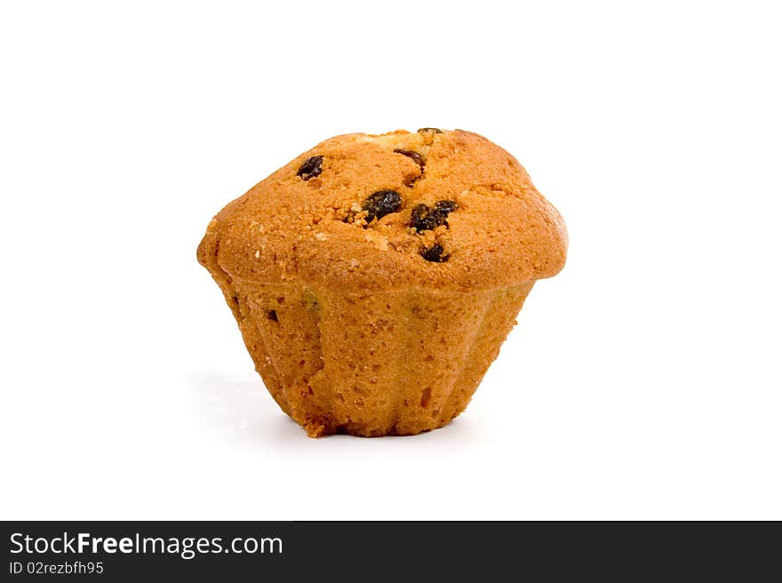 Fruit-cake isolated on a white background