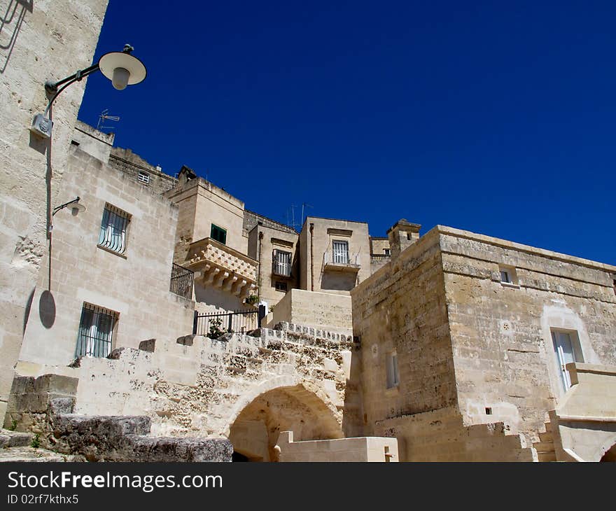 Matera view and old buildings