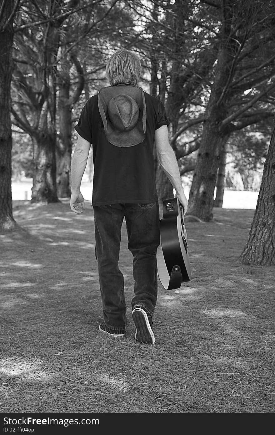 Guitarist Outdoors