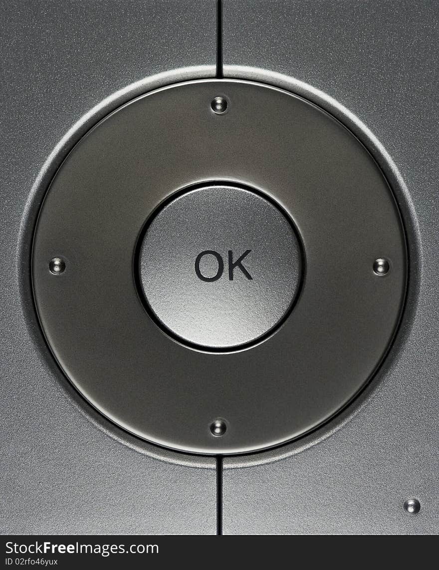 Ok button of steel colour