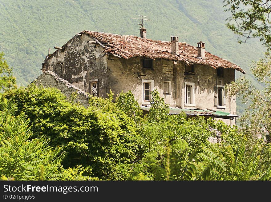 Old house in Arco near Riva del Garda, Italy