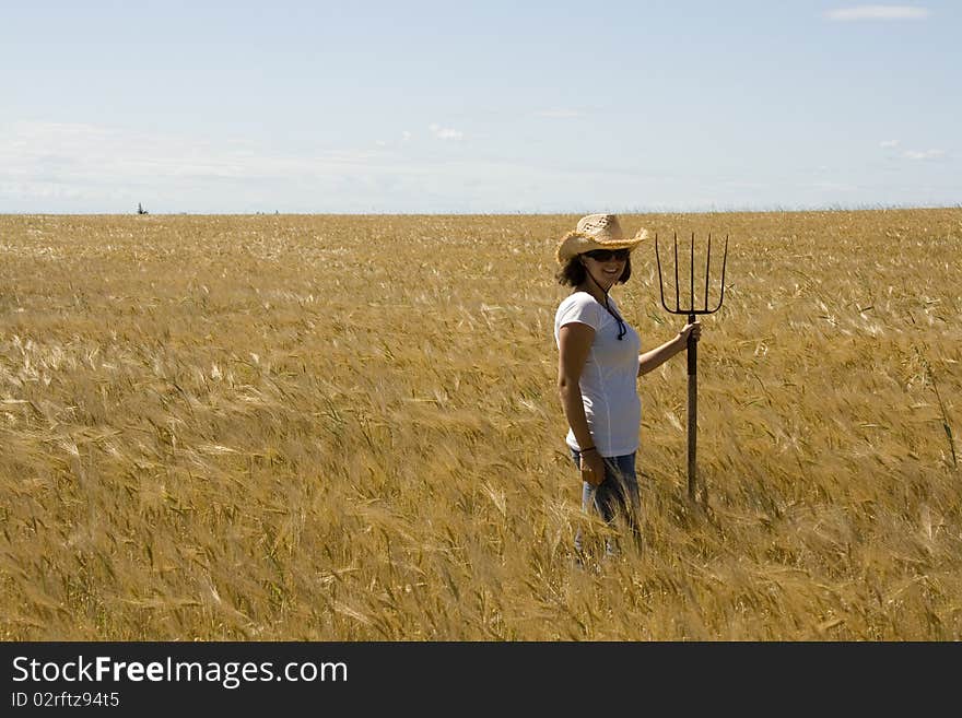 Smiling Farm Girl