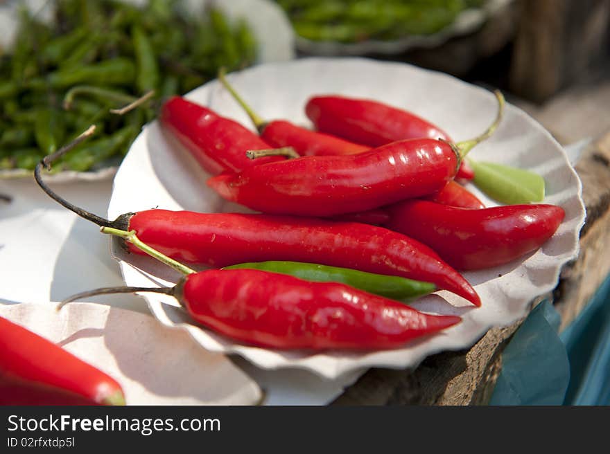 Pepper plate at the supermarket