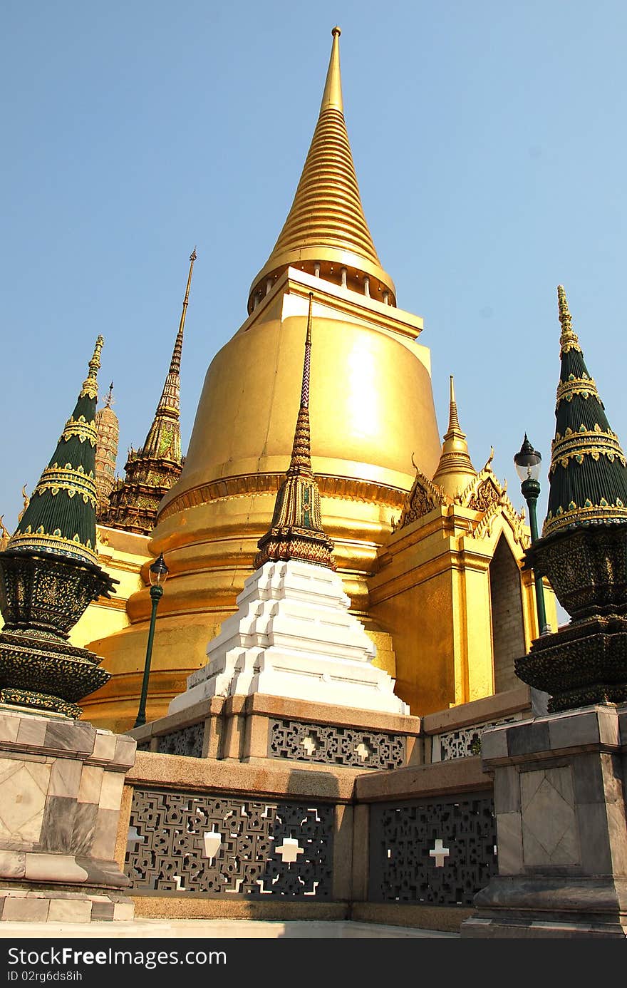 Beautiful Temple Wat Pra Kaew Bangkok Thailand