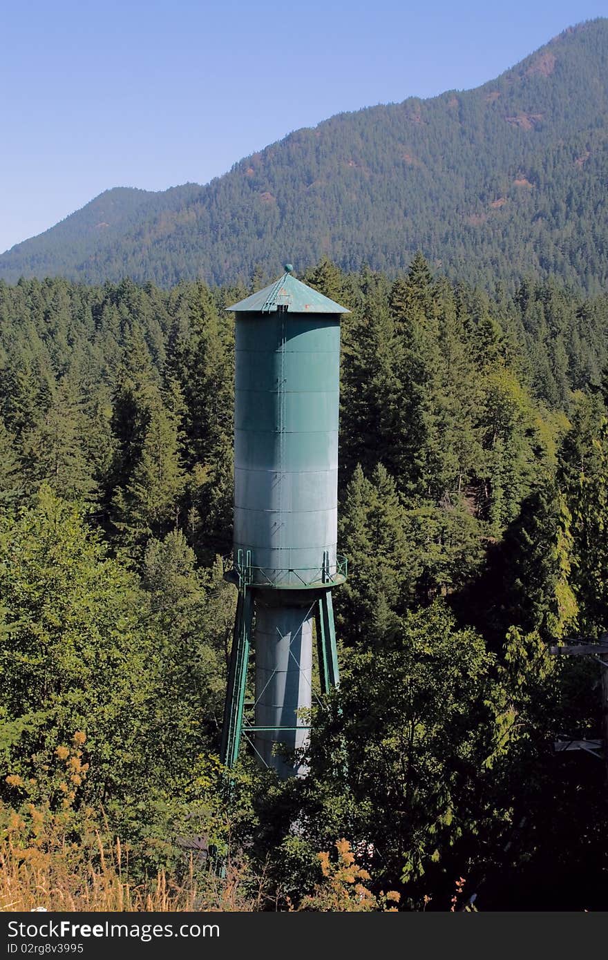 The water tower at the Glines Canyon Dam, Elwha River, in the Olympic National Park, Washington State. The water tower at the Glines Canyon Dam, Elwha River, in the Olympic National Park, Washington State.