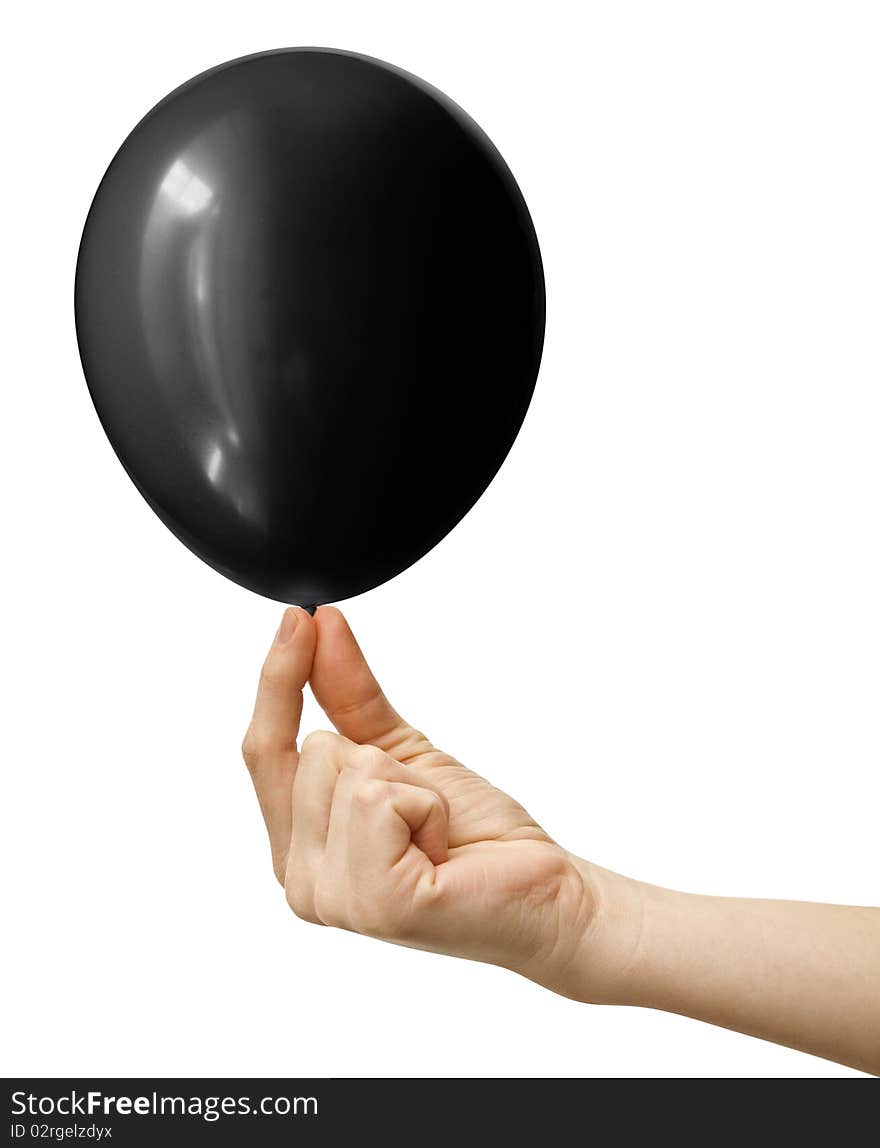 Inflatable balloon, photo on the white background