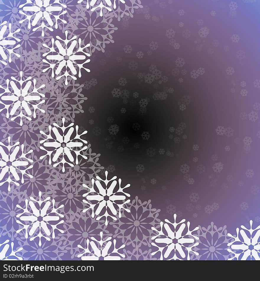 Beautiful background with nice snowflakes